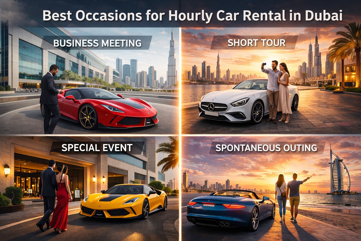 The best occasions to rent a car by the hour in Dubai