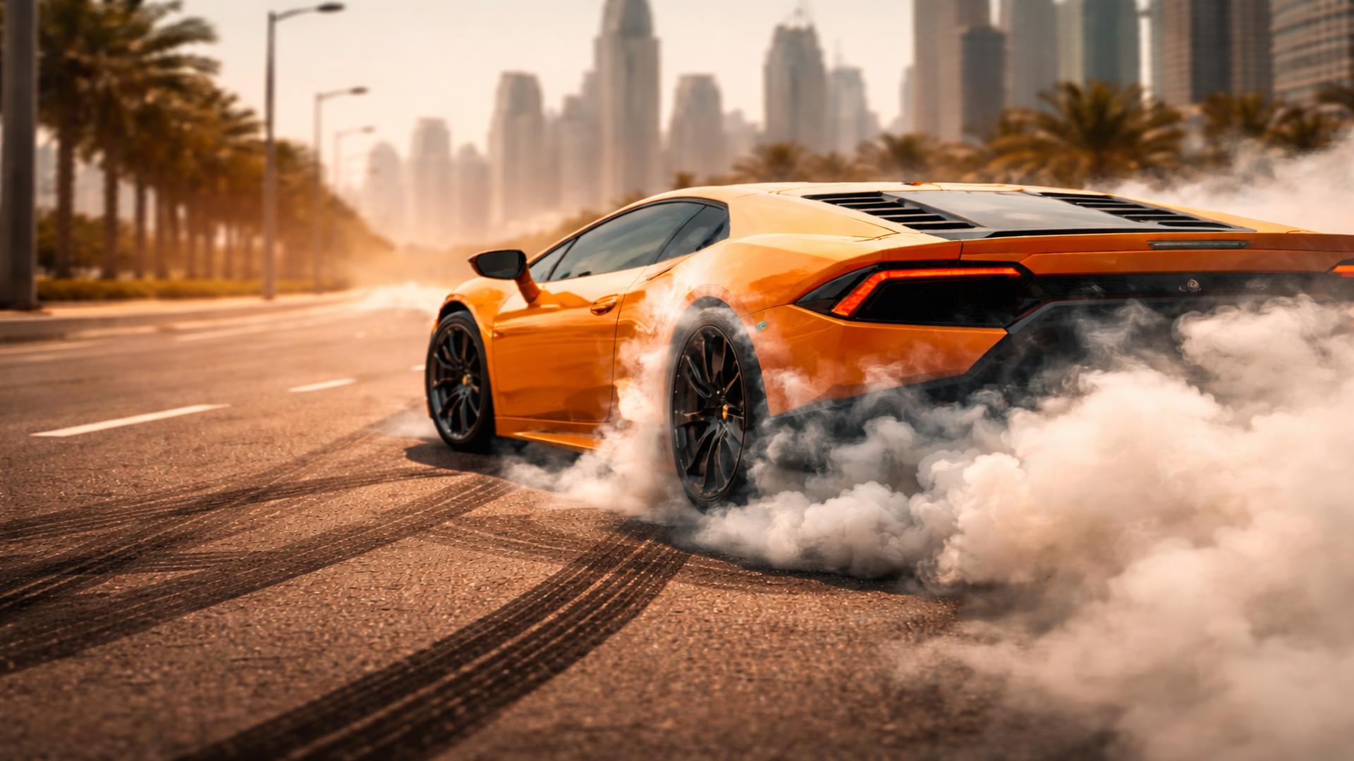 Supercars UAE: drift, burnout, launch control fines